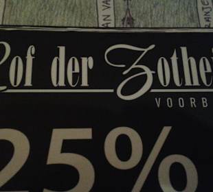 Speisekarte und % - Aktion