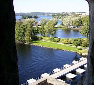Blick aus einem Fenster der Burg Olavinlinna