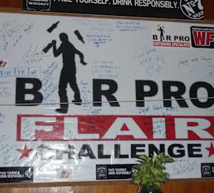 Banner in der Bar