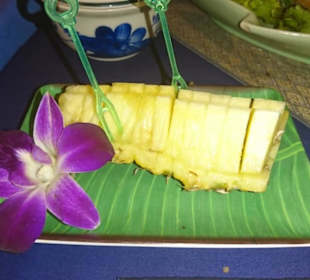 Als Nachtisch vom Haus gereicht