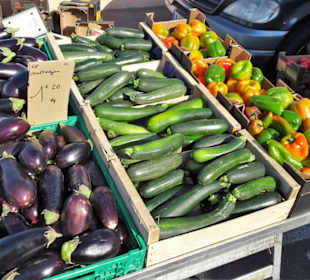 Impressionen vom Wochenmarkt Saint-Cyprien-Plage