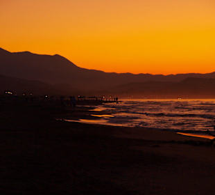 Sonnenuntergang, Blick in Richtung Georgioupolis