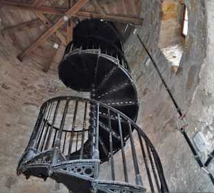 Wendeltreppe im Hexenturm der Veste Heldburg 