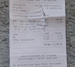 Fahrkarte nach Ayamonte