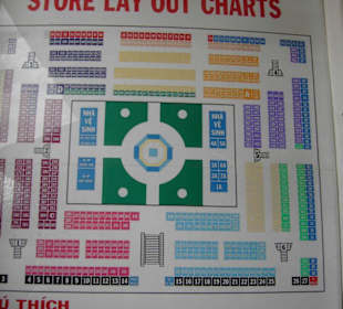 Lageplan im Cho Ben Tanh Markt in Saigon