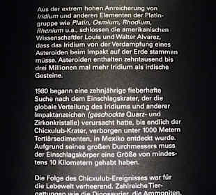 Weiterer Text des Asteroiden von Yukatan