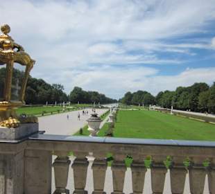 Blick vom Schloß zum Park