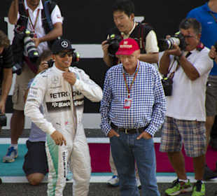Lewis Hamilton und Niki Lauda