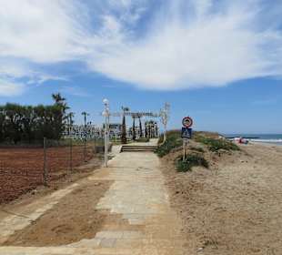 Spaziergang am Strand entlang. 