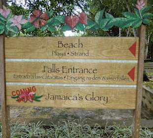 Wegweiser zu den Falls