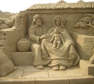 Krippe aus Sand