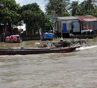 Auf dem Mekong unterwegs