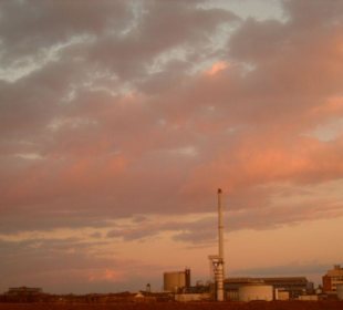 Blick zur Zuckerfabrik