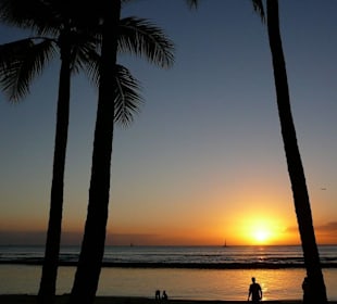 Sonnenuntergang am Waikiki Beach