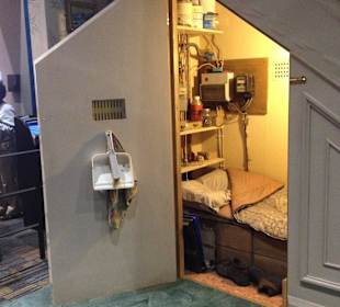 Cupboard under the stairs