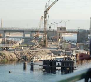 Baustelle der neuen Schleuse