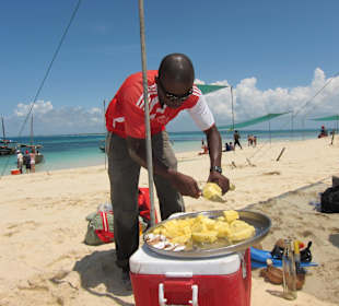 Toller Service auf der Sandbank