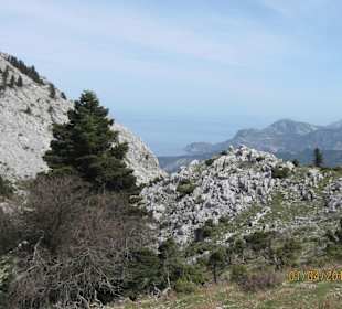 Blick zum Chiliadou Strand