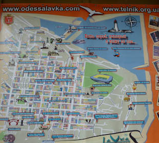 Übersichtsarte von Odessa im Hafen