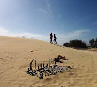 Deserto de Viana, Souvenir-Händler in der Wüste