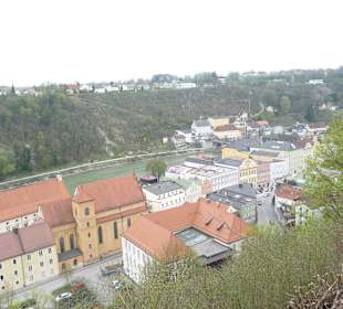Burg von Burghausen Blick auf die Altstadt