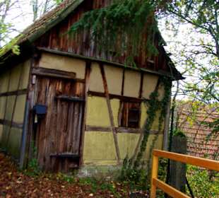 Alte Scheune auf dem Weg Fachwerk