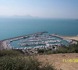 Ausblick auf die Küste von Tunis
