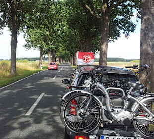 Schöne Landstraßen in der Nähe von Hohenwarthe