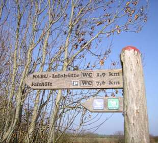 Informationsschild Wanderwege im Naturschutzgebiet