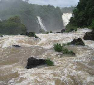 Die Wasserfälle, von Brasilien aus gesehen