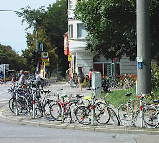 Fahrräder - gut abgestellt ....