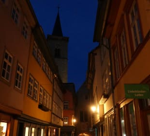Auf der Krämerbrücke von Erfurt
