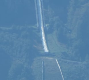 Blick zur Inselbergschanze Brotterode