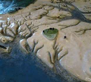 Flutbares Modell des Wattenmeeres