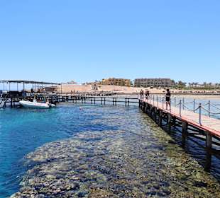 Steg zum Tauchen und Schnorheln