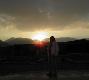 Sonnenuntergang im Beduinendorf