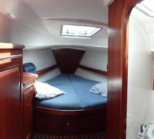 Cabine avant avec douche privative