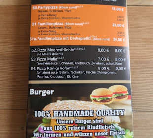 Speisenangebot / Flyer