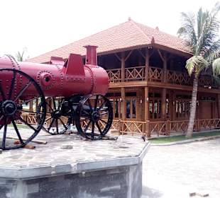 Outside the cafe / bar