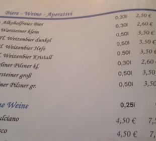 Speisenkarte
