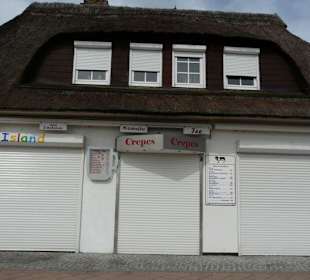 Shops and Restaurants at Sea Front in Dahme