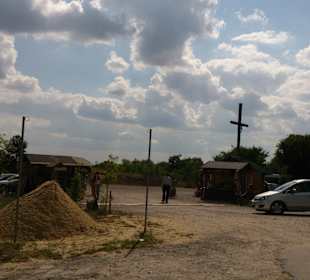 Praking przed wjazdem na zamek