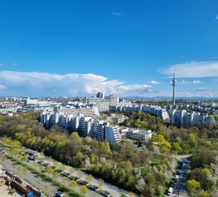 Ausblick vom 20. Stock H2 Hotel München Olympiapark