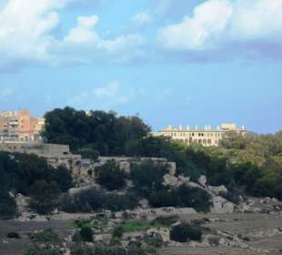 Blick von der Mauer am Bastion-Square