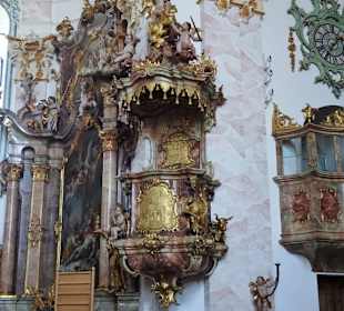 Kanzel der Wallfahrtskirche Marienberg