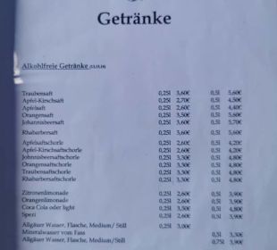 Speisekarte