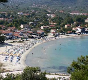 Die Bucht von Skala Potamia/Chrissi Amoudia