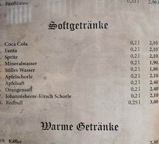 Speisekarte außen