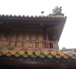 Gebäudekonstruktion in der Kaiserstadt in Hue.