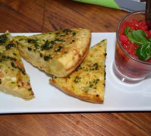 Tortilla im Restaurant La Paëlla de la Mer